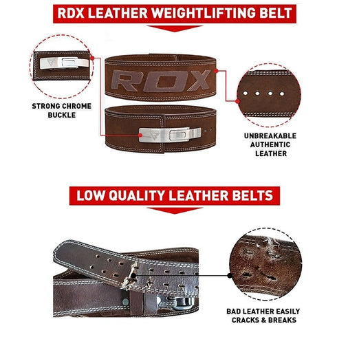 RDX 10MM LEATHER POWER LIFTING BELT